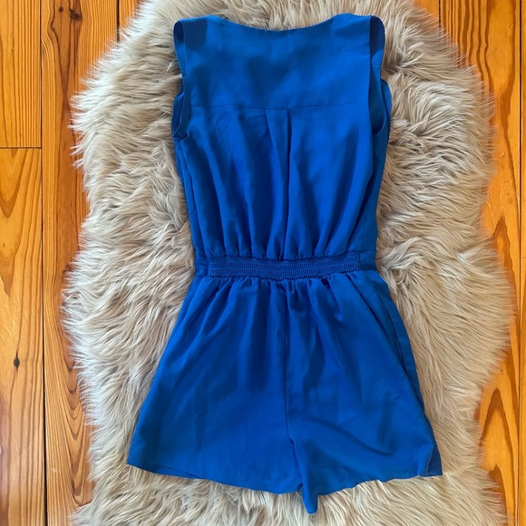Cobalt Blue Zip-up Romper - Picture 6 of 7